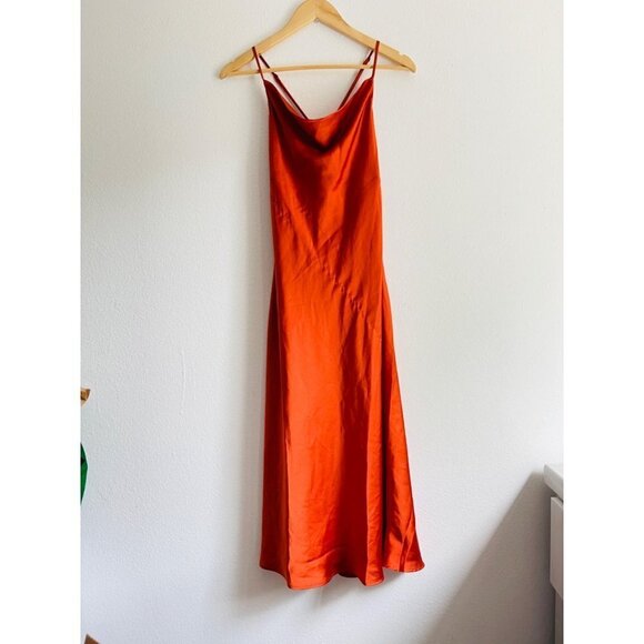 Show Me Your Mumu Verona Cowl Neck Burnt Orange Sz S - Picture 5 of 14